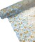Blue/Gold Sequin Embroidered Lace Fabric by the Yard, 54" Wide Floral Mesh Lace with Double Scalloped Edges